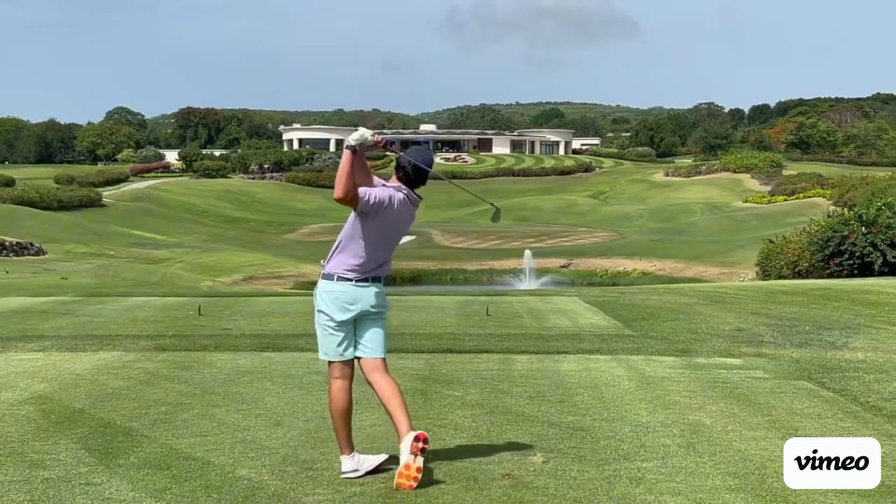 Wyatt Lupo finishing a golf swing